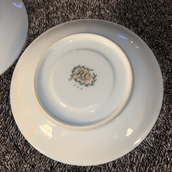 RC SAUCER VINTAGE 1950s PATTERN NORITAKE 564 VICTORIAN PINK ROSES AND LAUREL - Picture 6 of 11